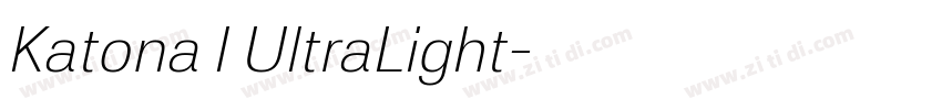 Katona I UltraLight字体转换